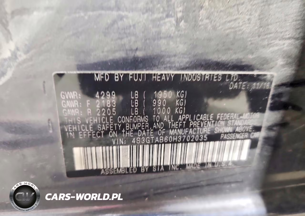2017 Subaru Impreza Premium VIN:4S3GTAB60H3702035 - 12
