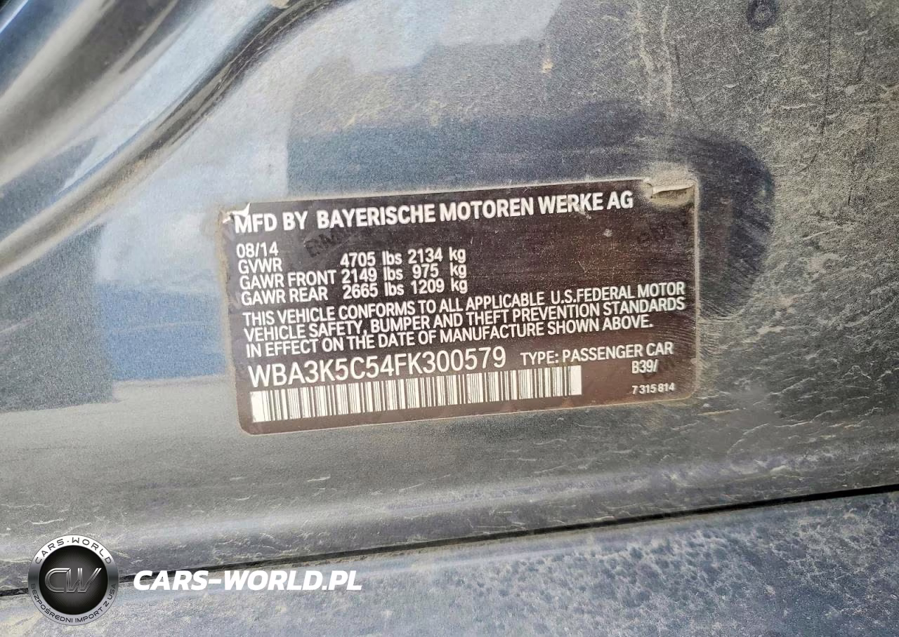 2015 BMW 328 D xDrive VIN:WBA3K5C54FK300579 - 12