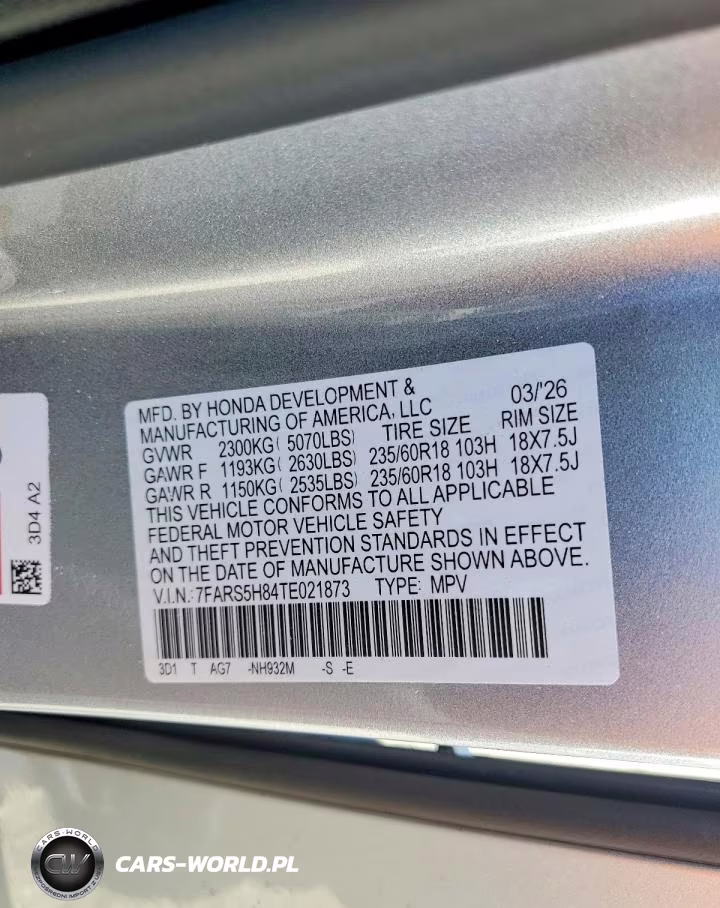2026 Honda Cr-V Sport-L VIN:7FARS5H84TE021873 - 13