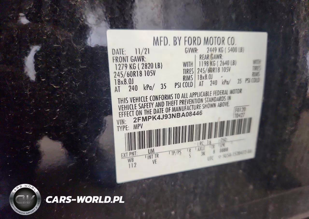 2022 Ford Edge Sel VIN:2FMPK4J93NBA08446 - 13