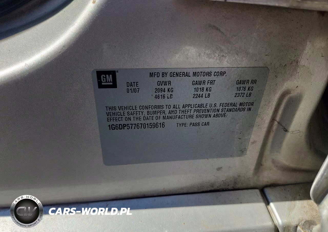2007 Cadillac Cts Hi Feature V6 VIN:1G6DP577670159616 - 12