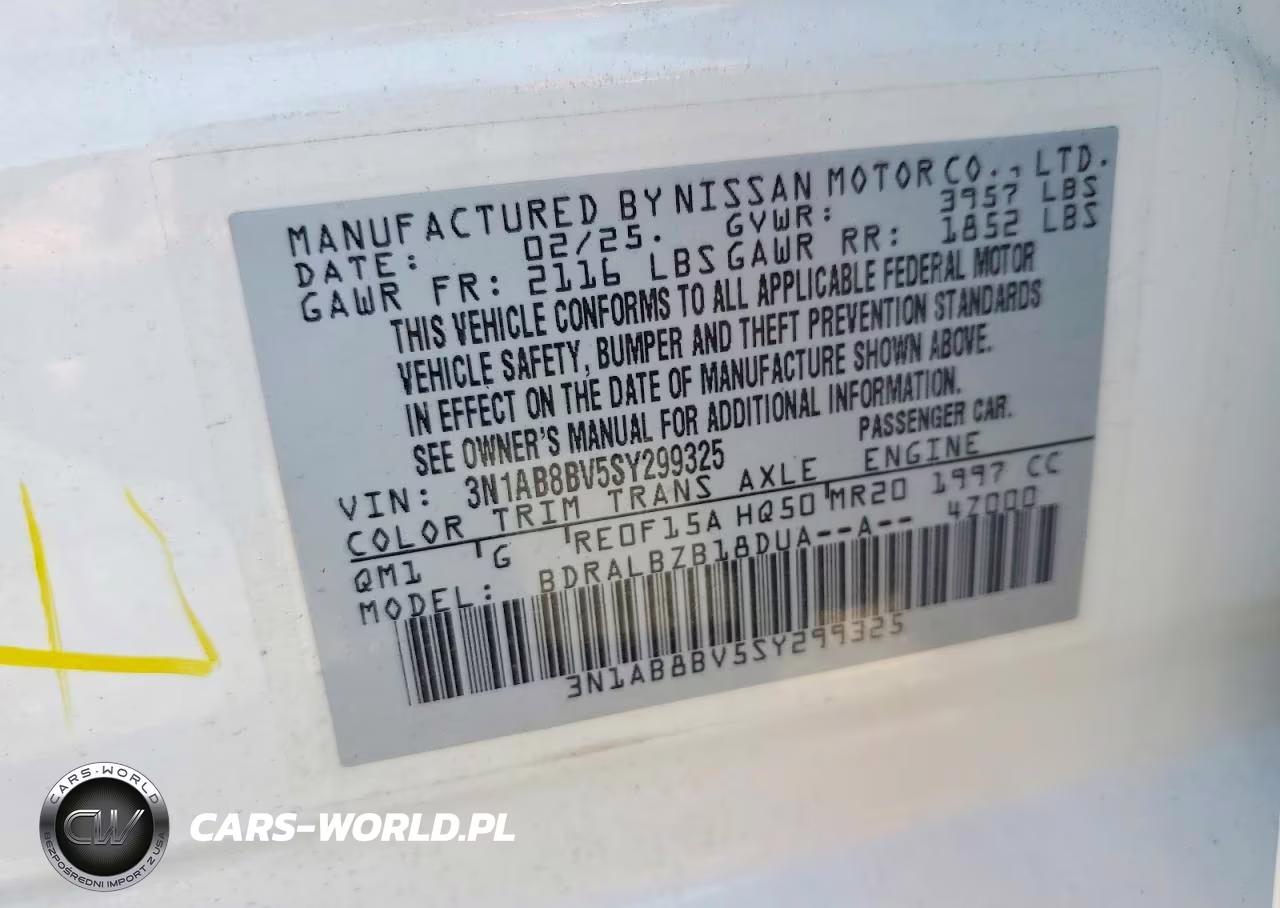 2025 Nissan Sentra S VIN:3N1AB8BV5SY299325 - 13