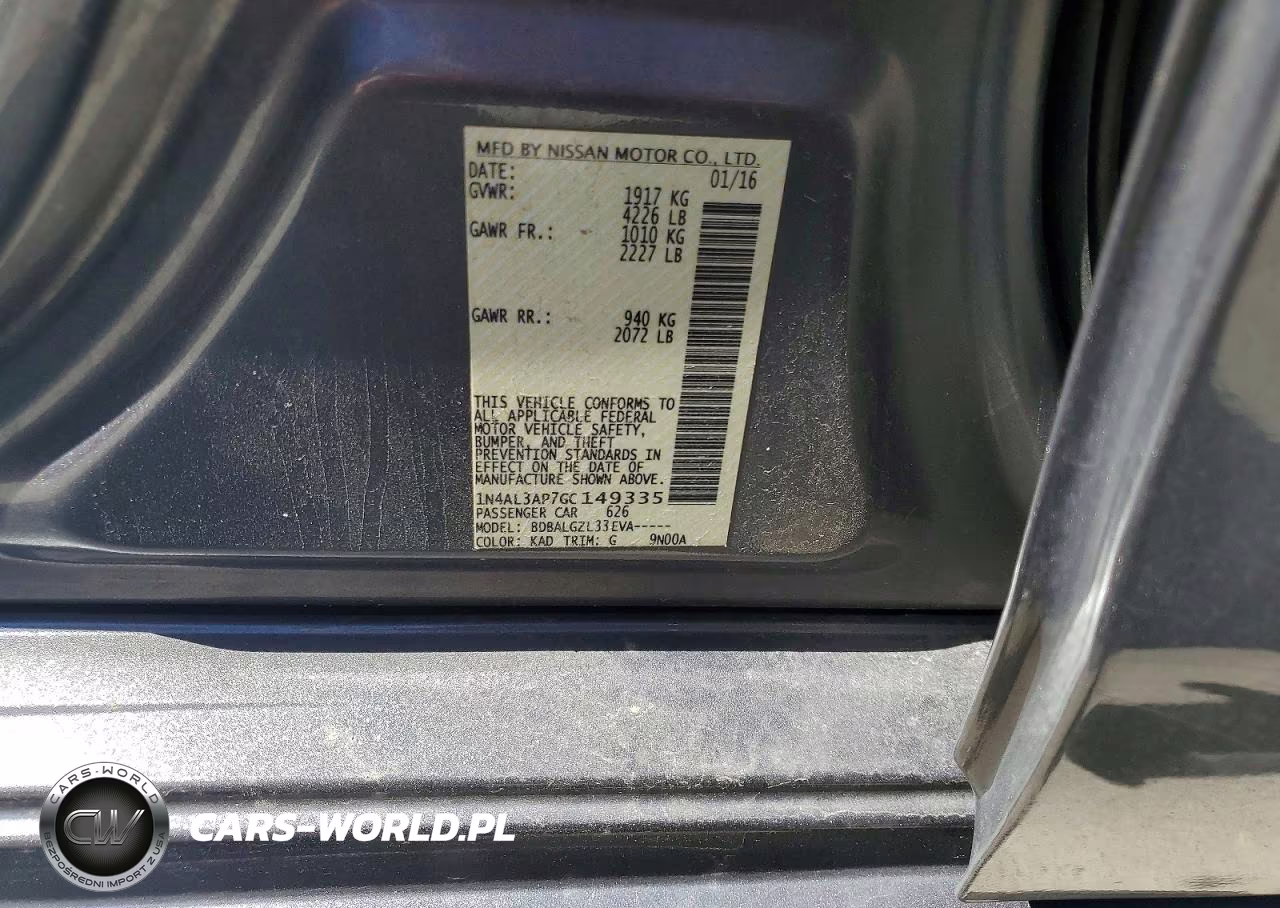 2016 Nissan Altima 2.5 S VIN:1N4AL3AP7GC149335 - 13