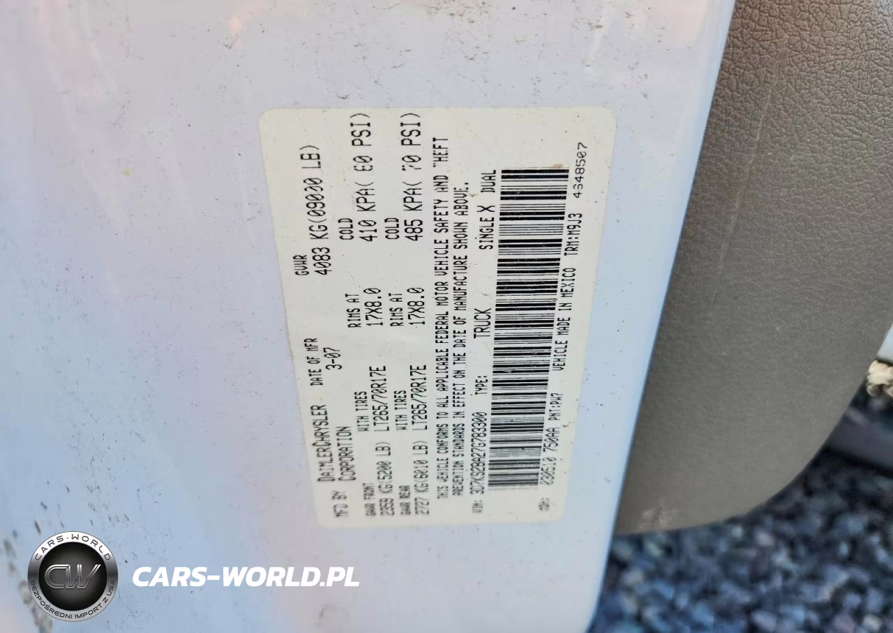2007 Dodge Ram 2500 St VIN:3D7KS28A27G783300 - 12