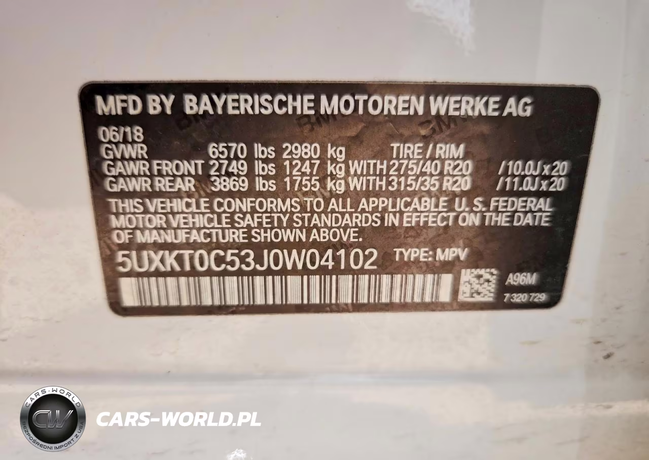 2018 BMW X5 Xdr40E VIN:5UXKT0C53J0W04102 - 12