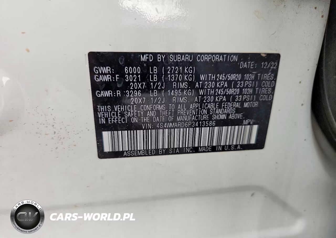 2023 Subaru Ascent Touring VIN:4S4WMARD6P3413586 - 13
