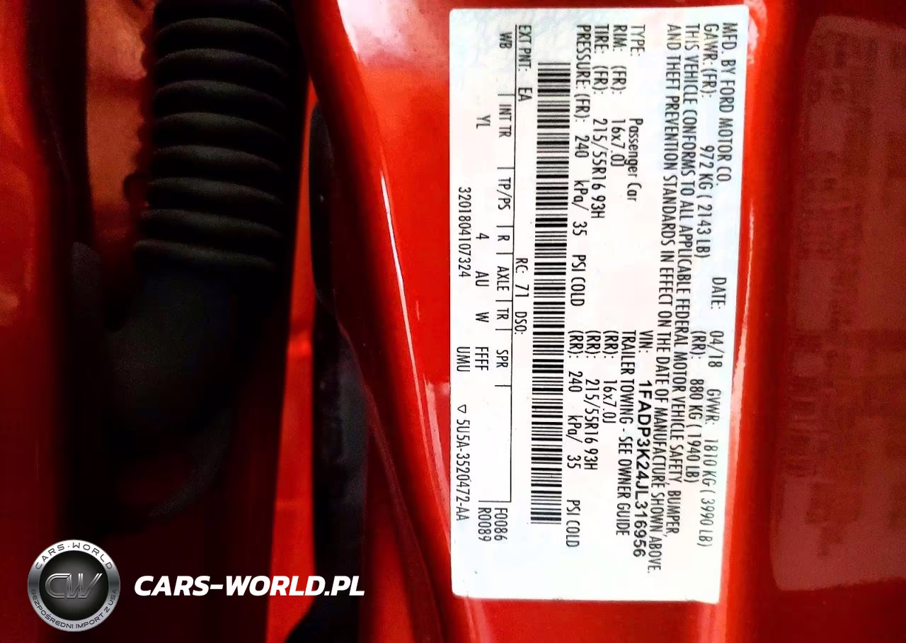 2018 Ford Focus Se VIN:1FADP3K24JL316956 - 13