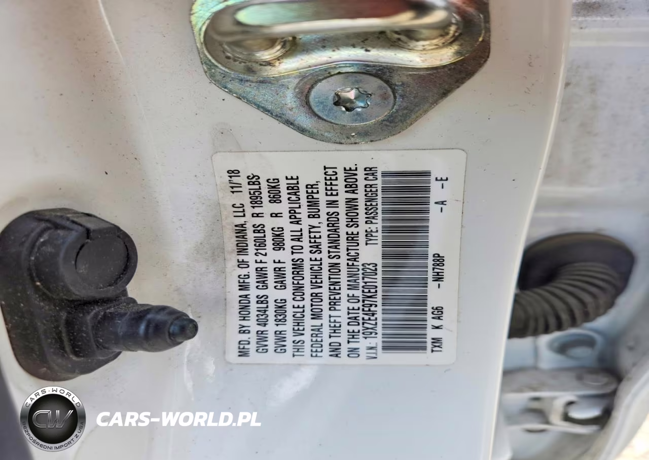2019 Honda Insight Touring VIN:19XZE4F97KE017023 - 12