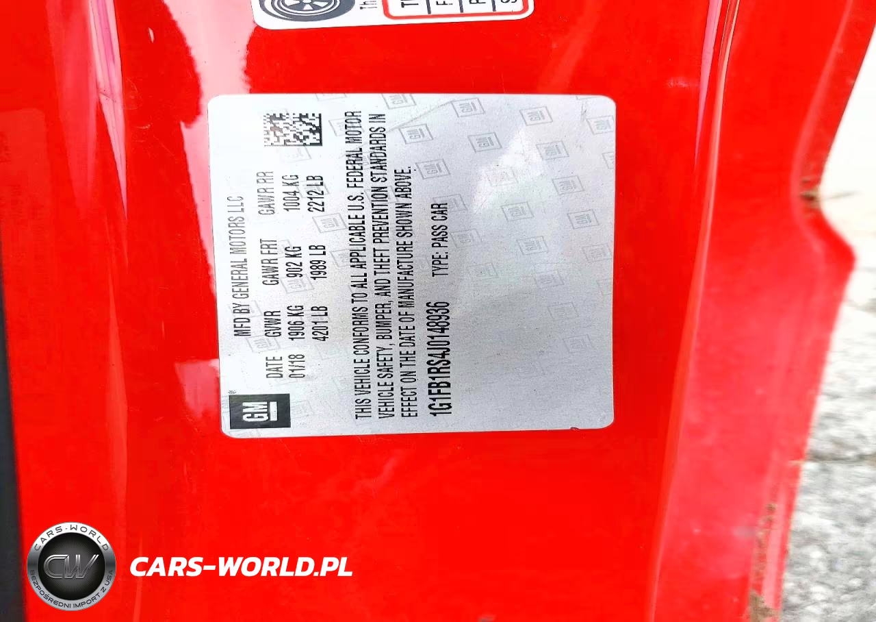 2018 Chevrolet Camaro Lt VIN:1G1FB1RS4J0148936 - 13