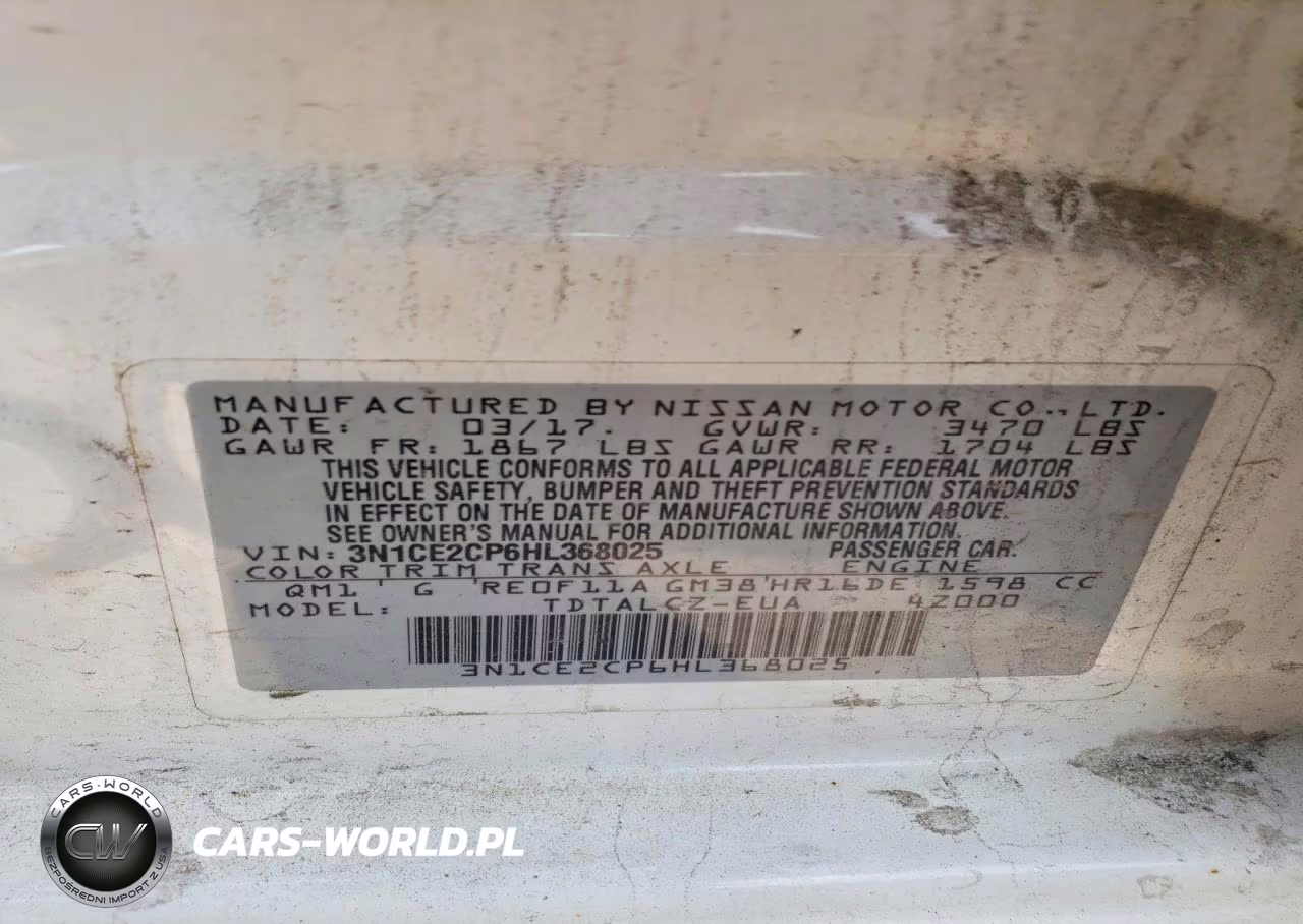 2017 Nissan Versa Note S Plus VIN:3N1CE2CP6HL368025 - 12