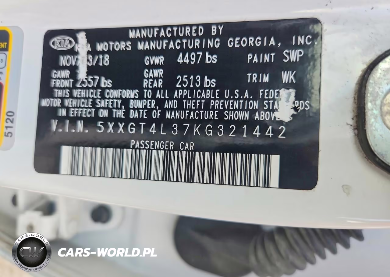 2019 Kia Optima Lx VIN:5XXGT4L37KG321442 - 12