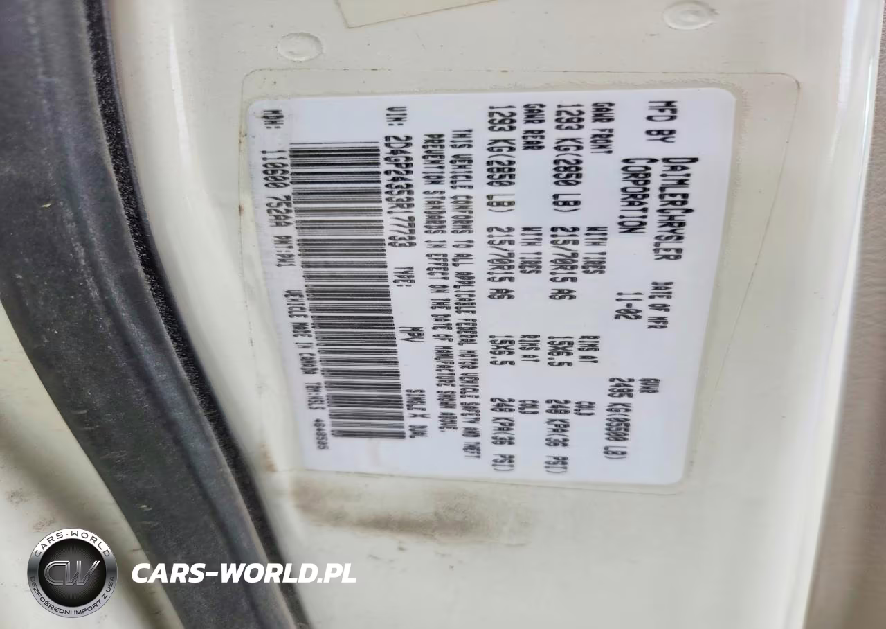 2003 Dodge Grand Caravan Se VIN:2D4GP24353R177733 - 13