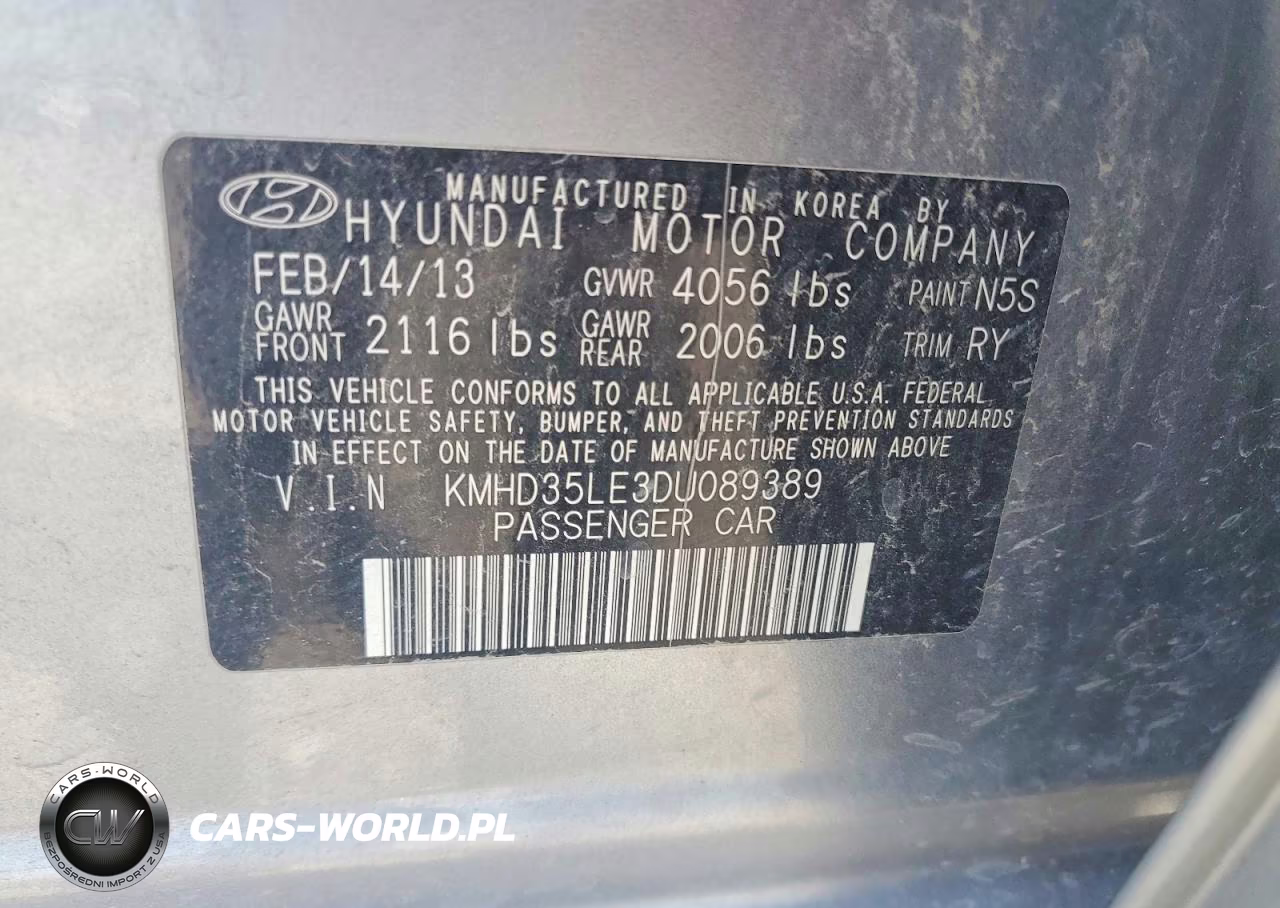 2013 Hyundai Elantra Gt Base VIN:KMHD35LE3DU089389 - 12