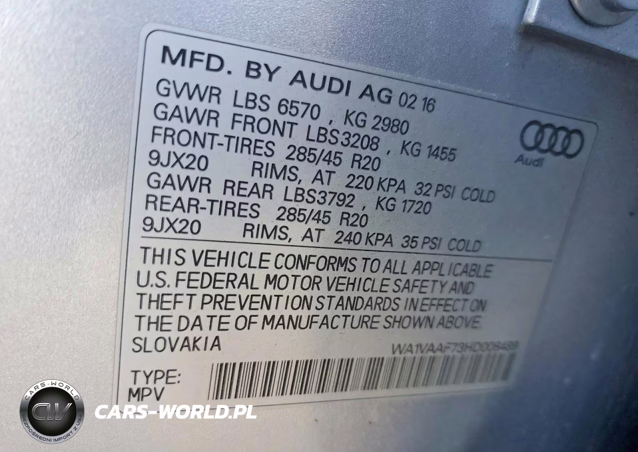 2017 Audi Q7 Prestige VIN:WA1VAAF73HD008489 - 13