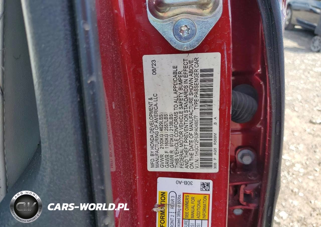 2023 Honda Accord Hybrid Exl VIN:1HGCY2F63PA048577 - 12