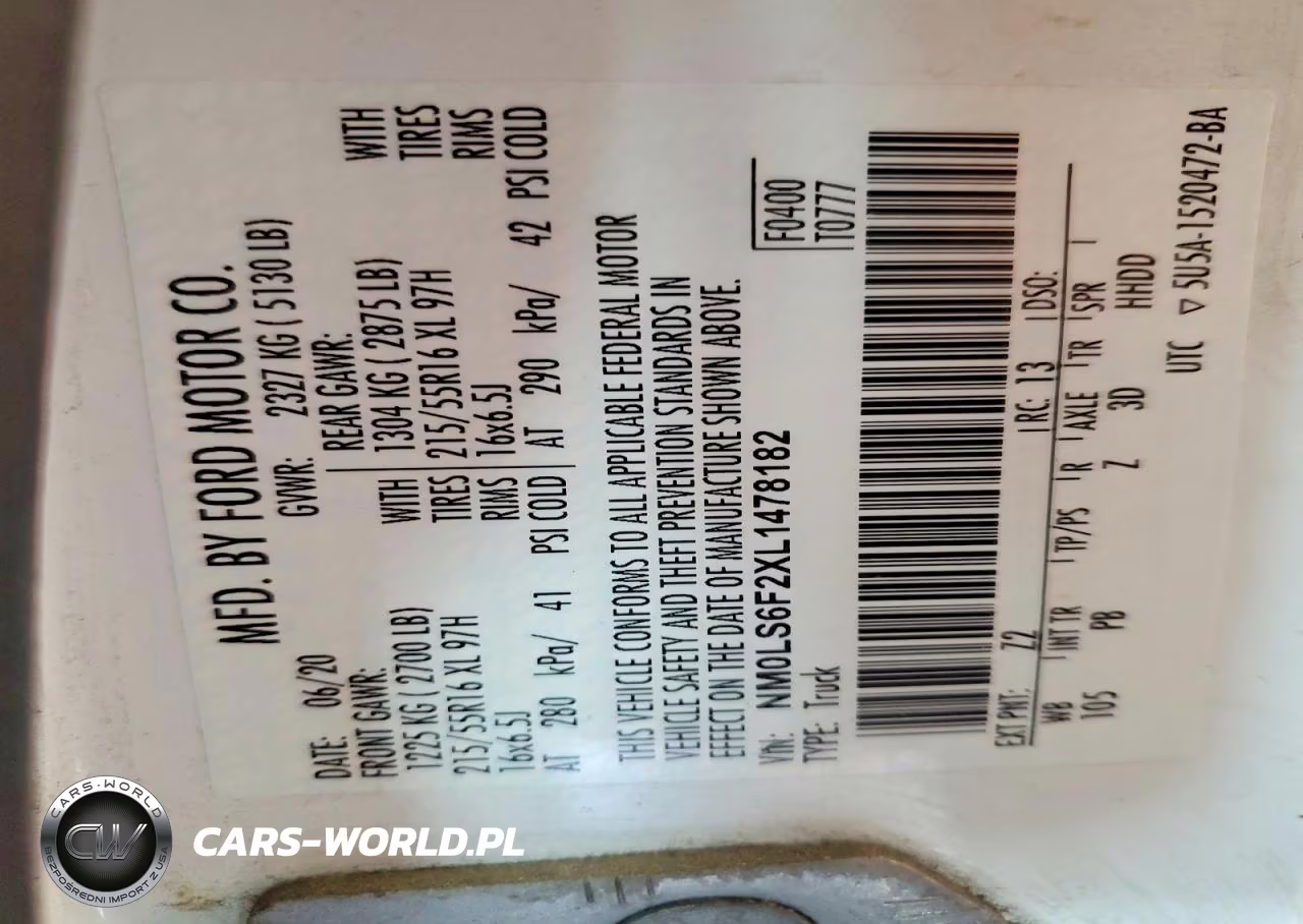 2020 Ford Transit Connect Van VIN:NM0LS6F2XL1478182 - 13