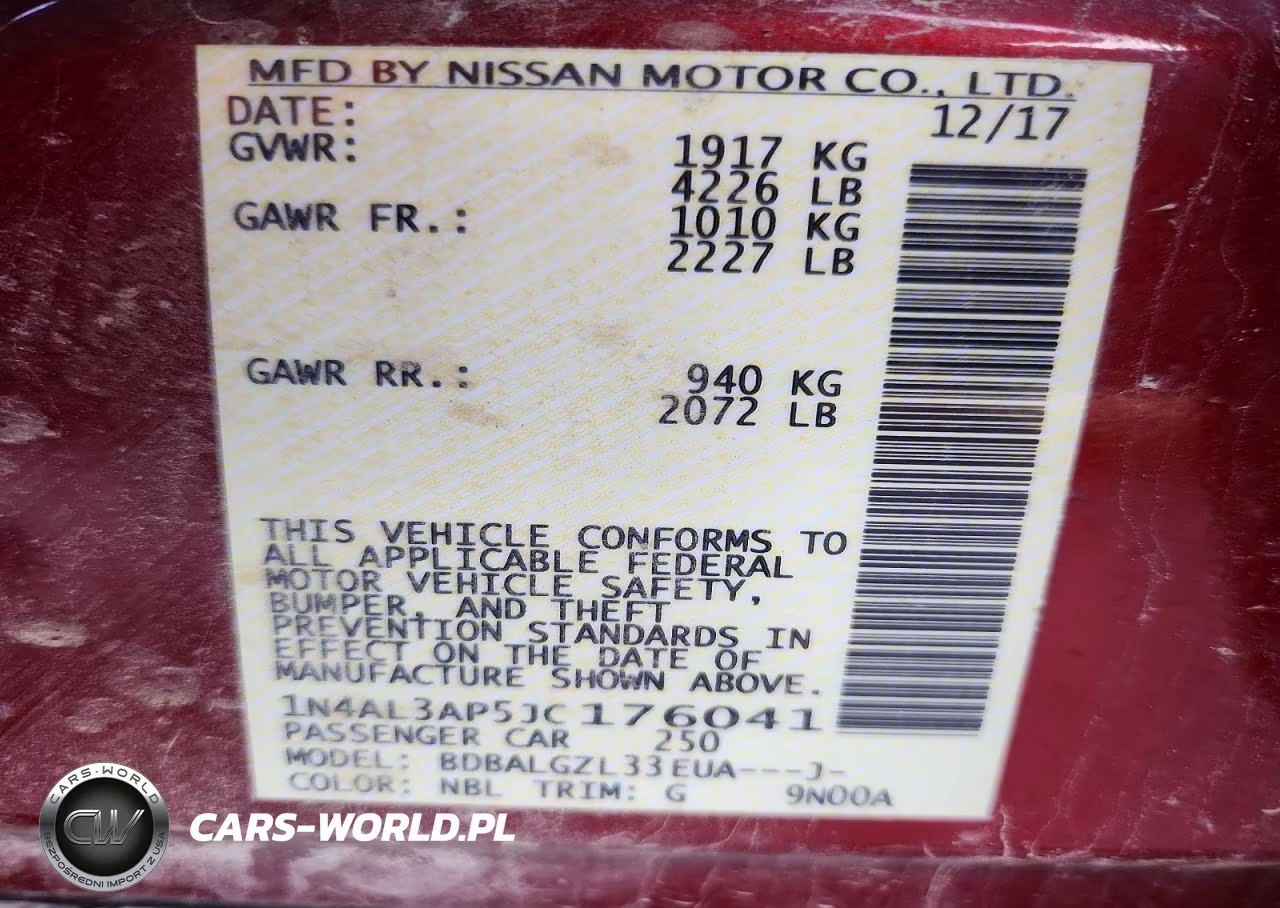 2018 Nissan Altima 2.5 S VIN:1N4AL3AP5JC176041 - 12