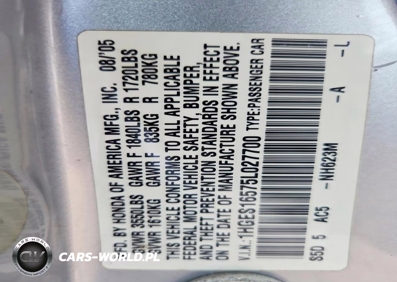 2005 Honda Civic Lx VIN:1HGES16575L027700 - 12