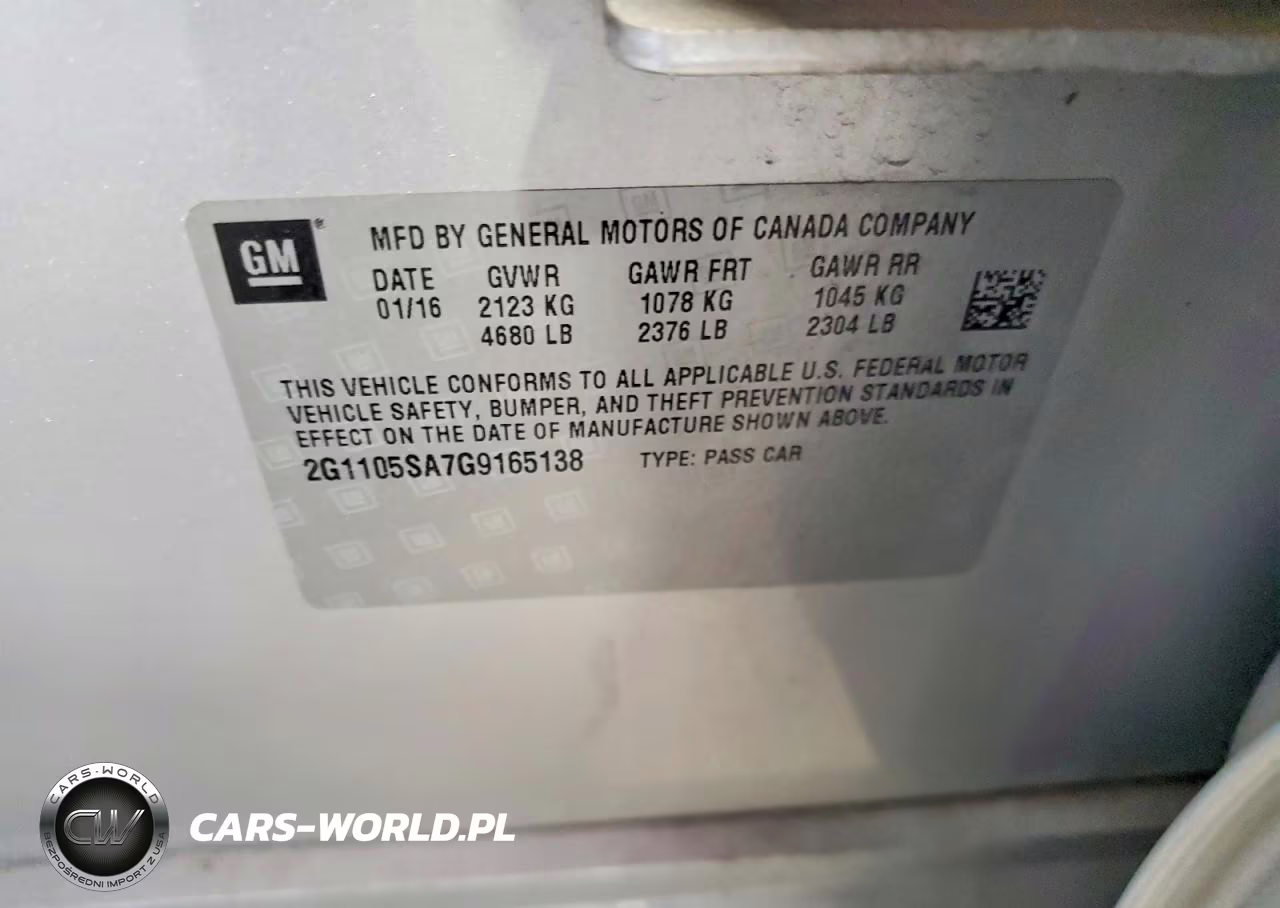 2016 Chevrolet Impala Lt VIN:2G1105SA7G9165138 - 12
