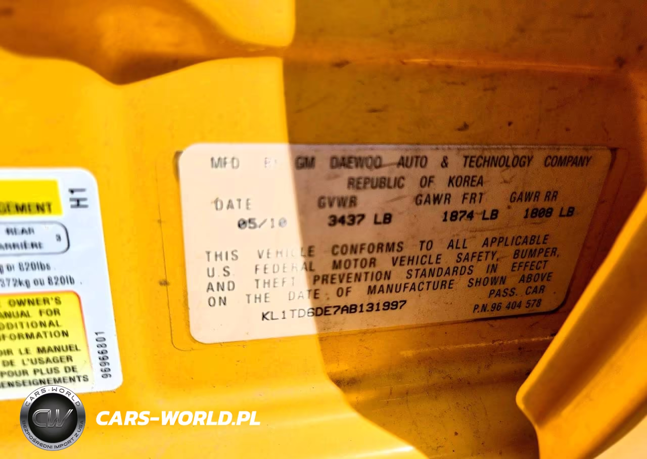 2010 Chevrolet Aveo Ls VIN:KL1TD6DE7AB131997 - 12