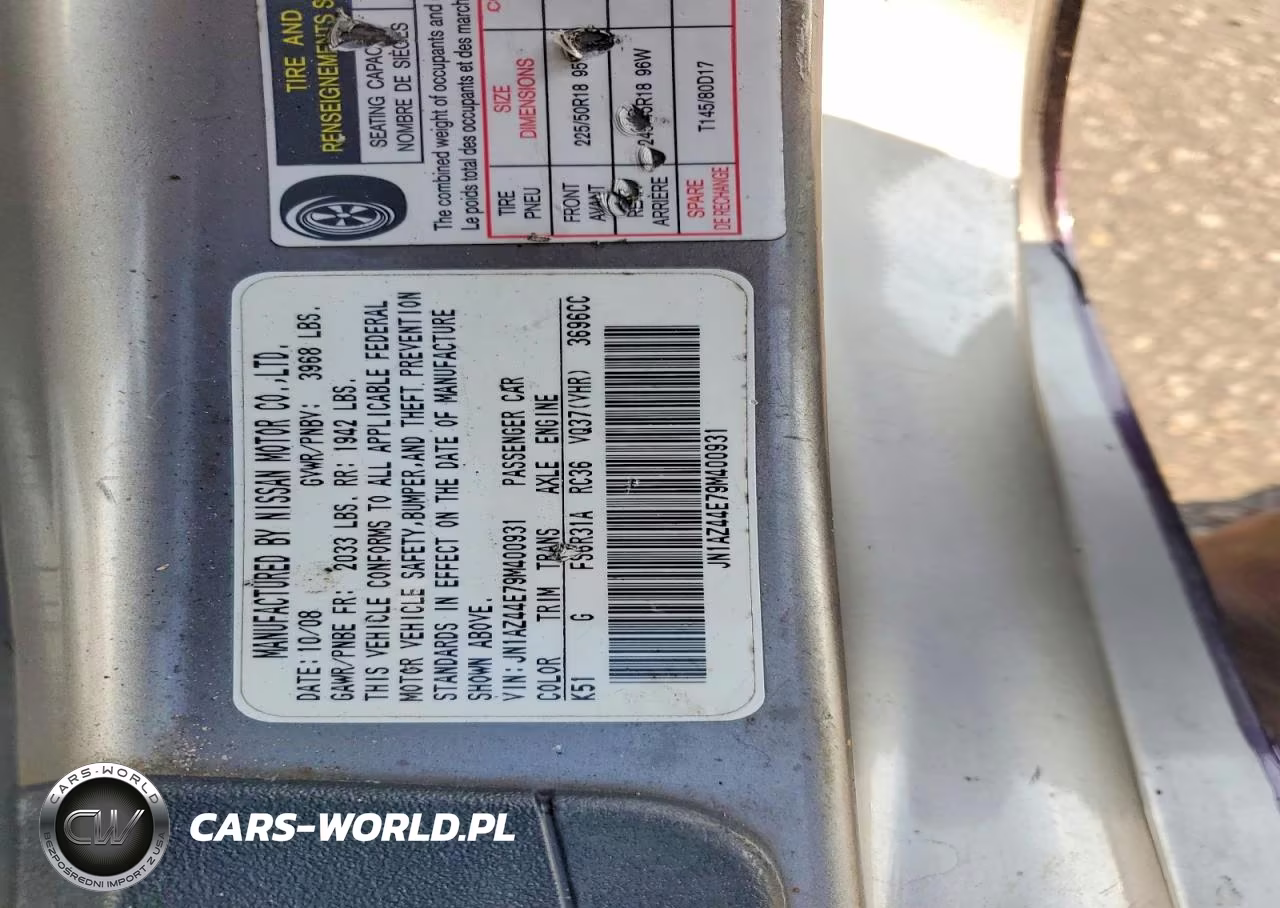2009 Nissan 370Z Base VIN:JN1AZ44E79M400931 - 12