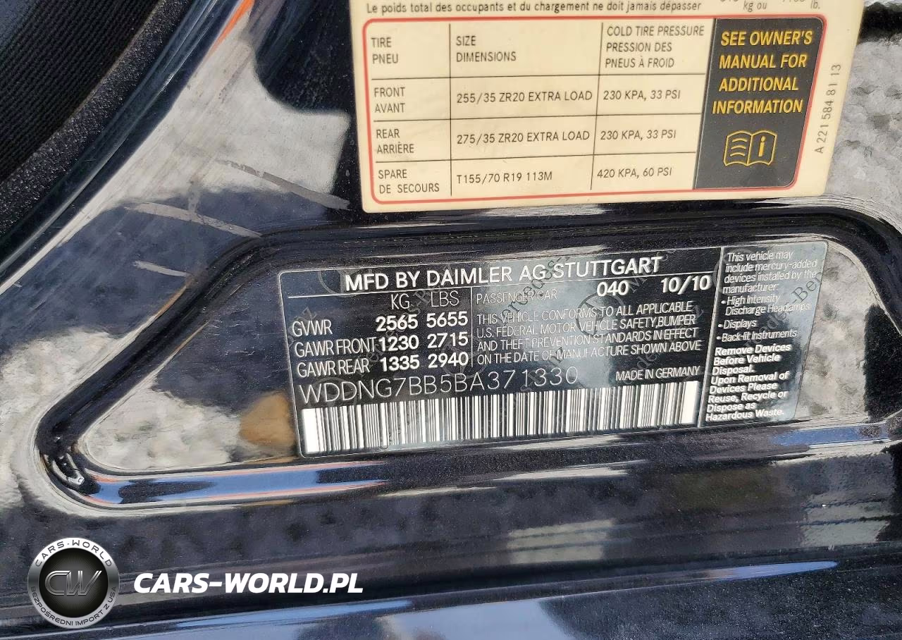 2011 Mercedes-Benz S 550 VIN:WDDNG7BB5BA371330 - 13