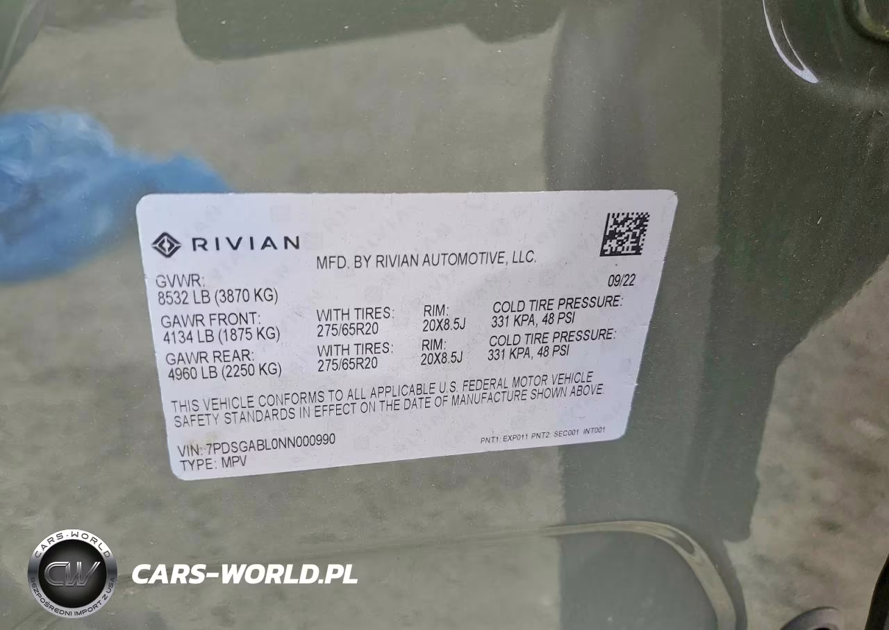 2022 Rivian R1S Launch Edition VIN:7PDSGABL0NN000990 - 13