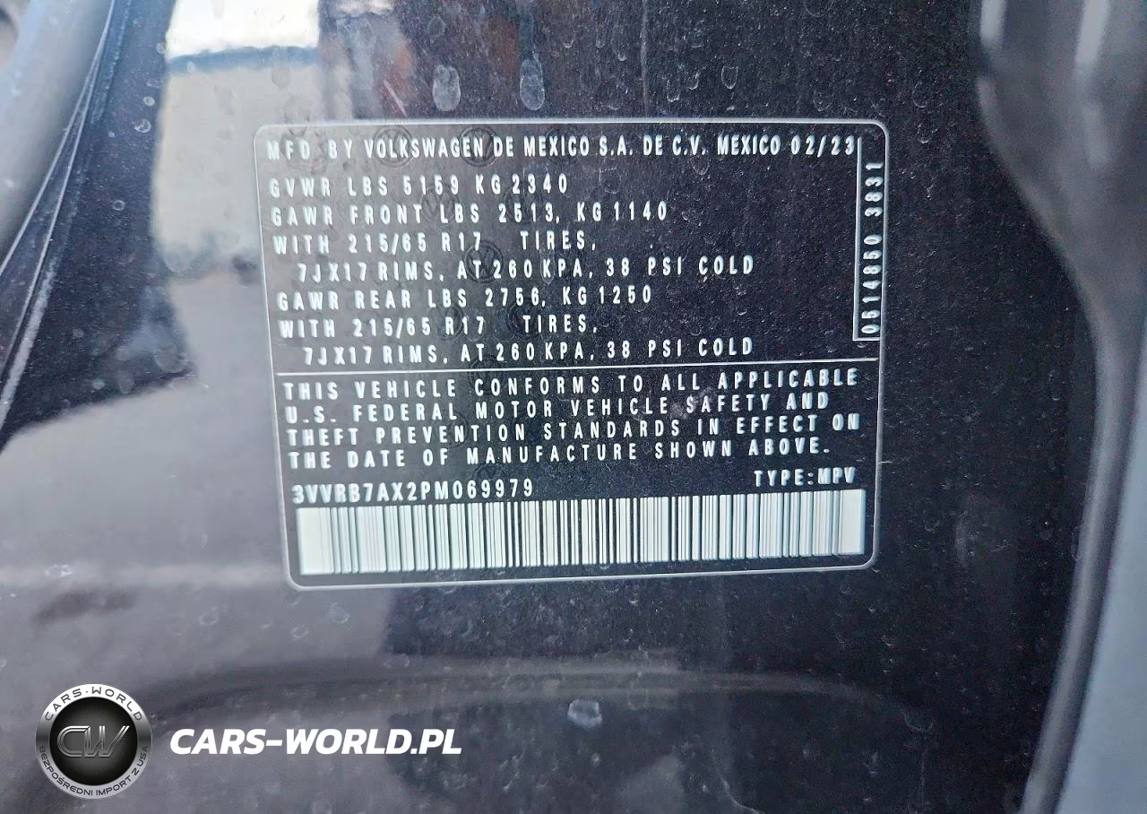 2023 Volkswagen Tiguan S VIN:3VVRB7AX2PM069979 - 14