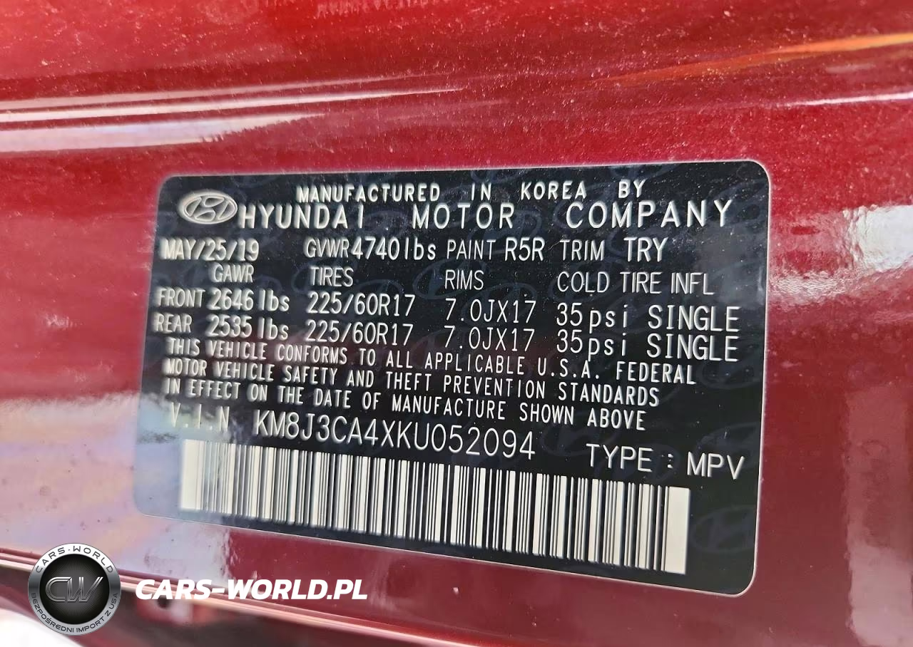 2019 Hyundai Tucson Value VIN:KM8J3CA4XKU052094 - 13
