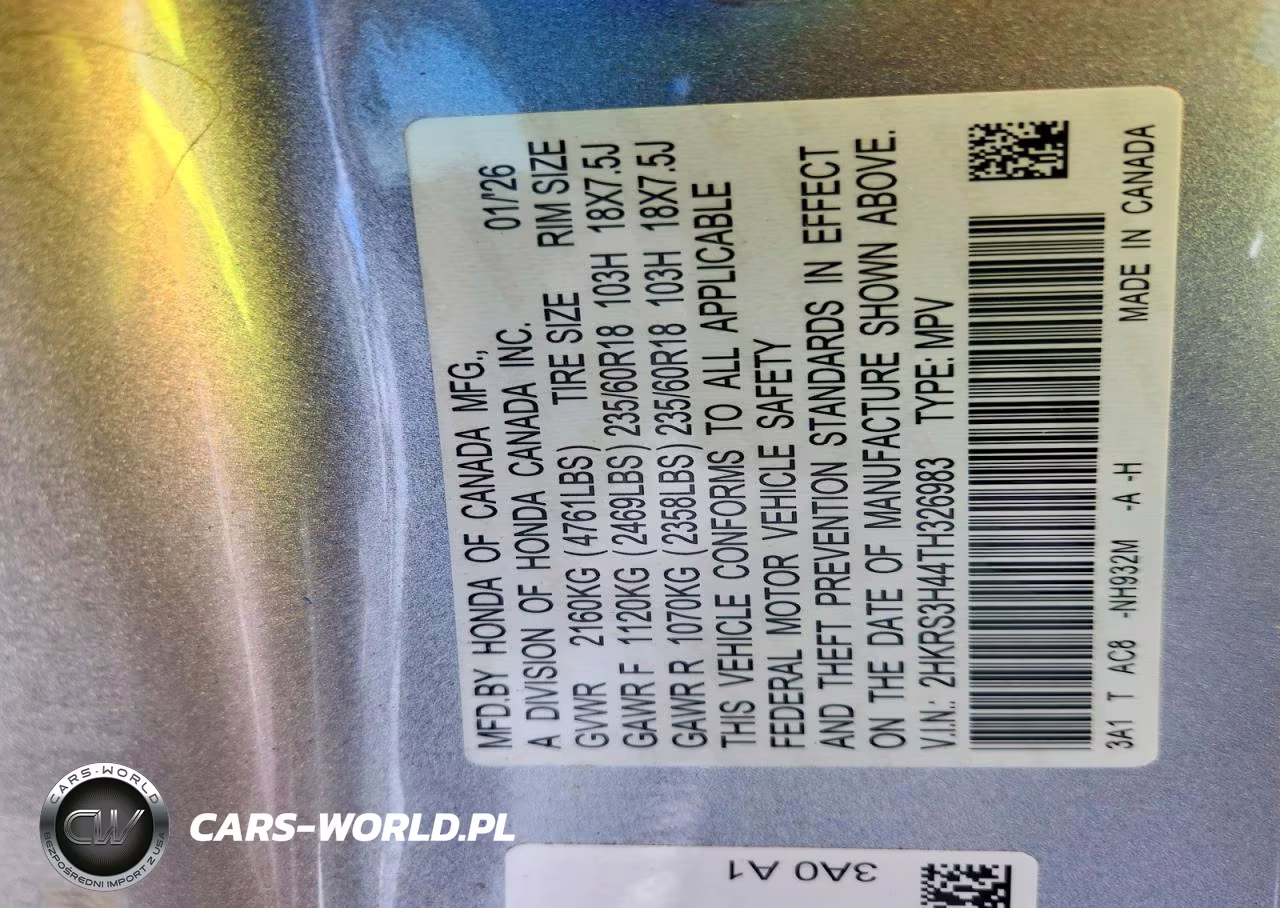 2026 Honda Cr-V Ex VIN:2HKRS3H44TH326983 - 13