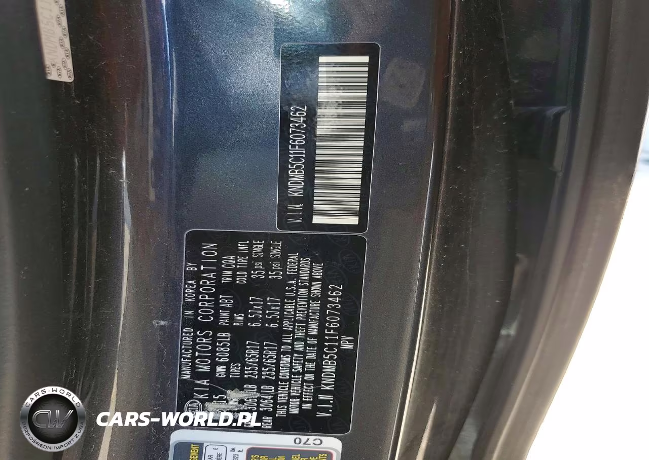 2015 Kia Sedona Lx VIN:KNDMB5C11F6073462 - 13
