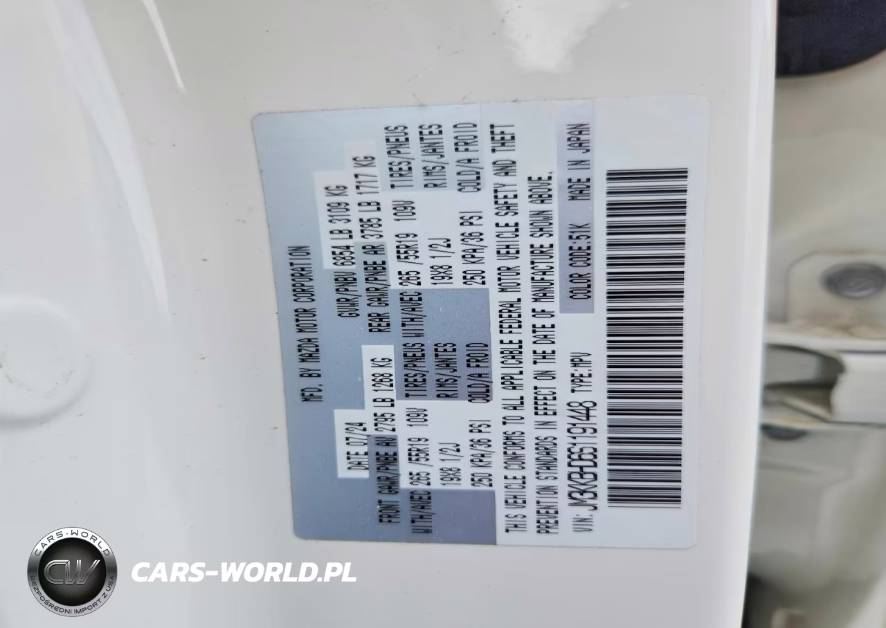 2025 Mazda Cx-90 Preferred VIN:JM3KKBHD6S1191448 - 14