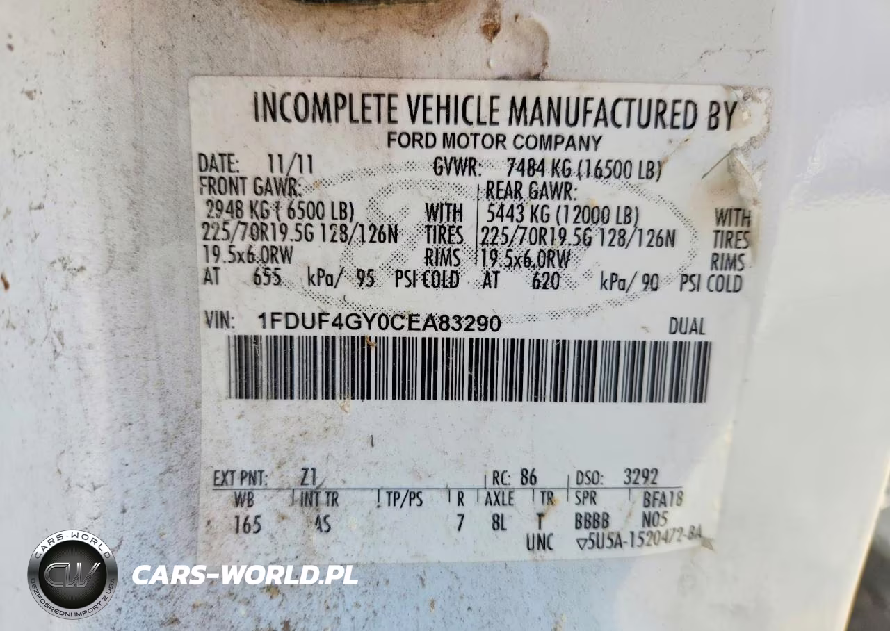 2012 Ford F450 Super Duty VIN:1FDUF4GY0CEA83290 - 13