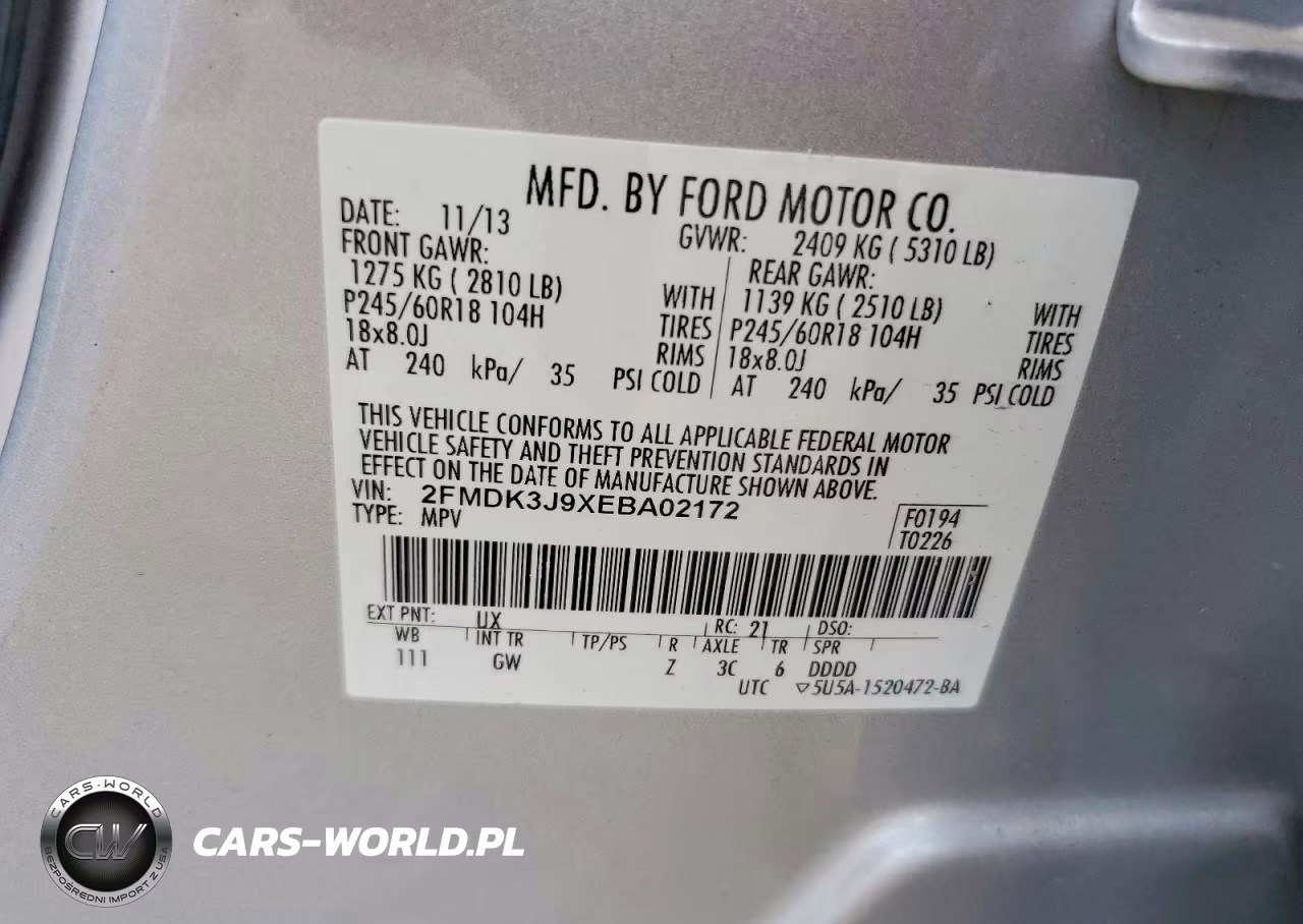 2014 Ford Edge Sel VIN:2FMDK3J9XEBA02172 - 13