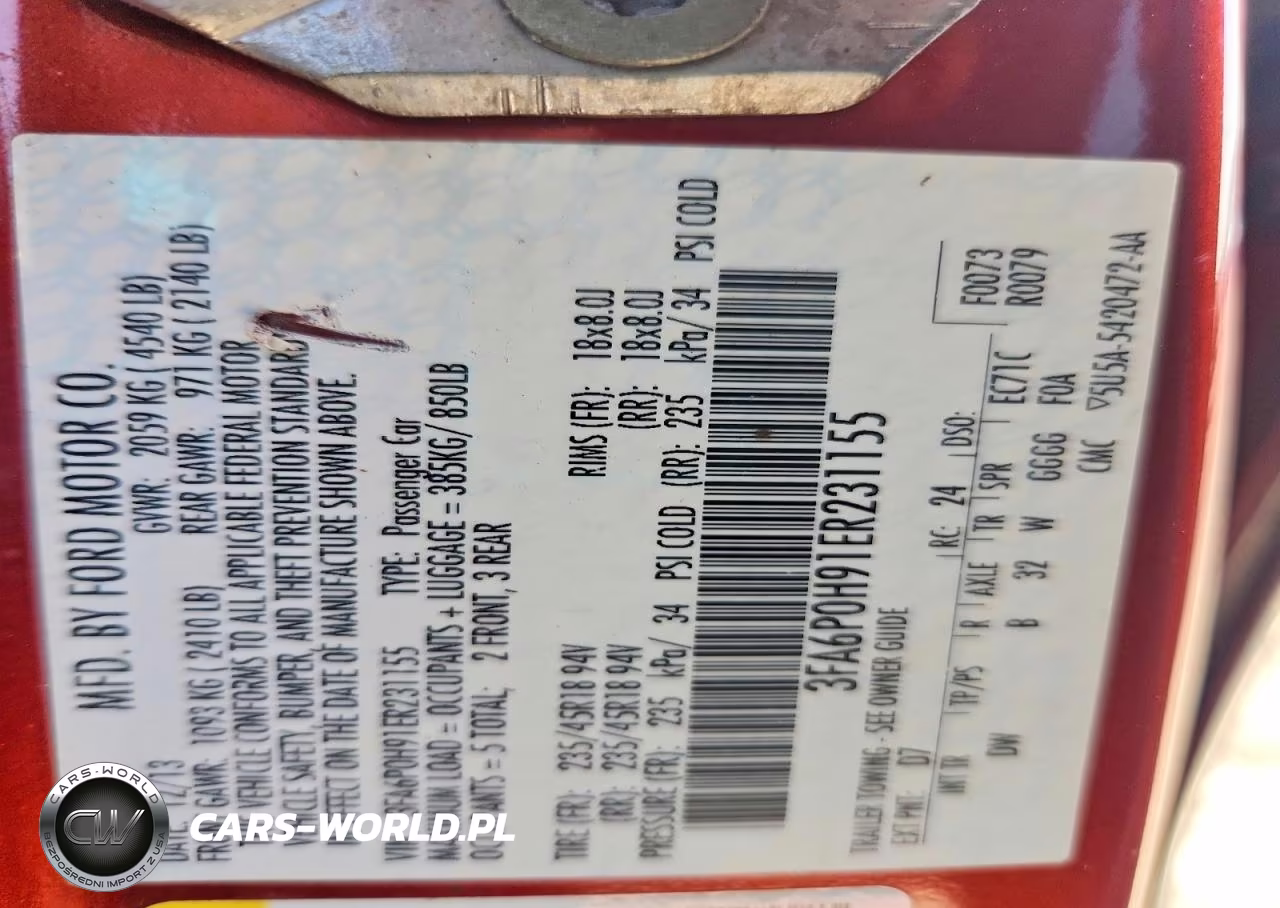 2014 Ford Fusion Se VIN:3FA6P0H91ER231155 - 12