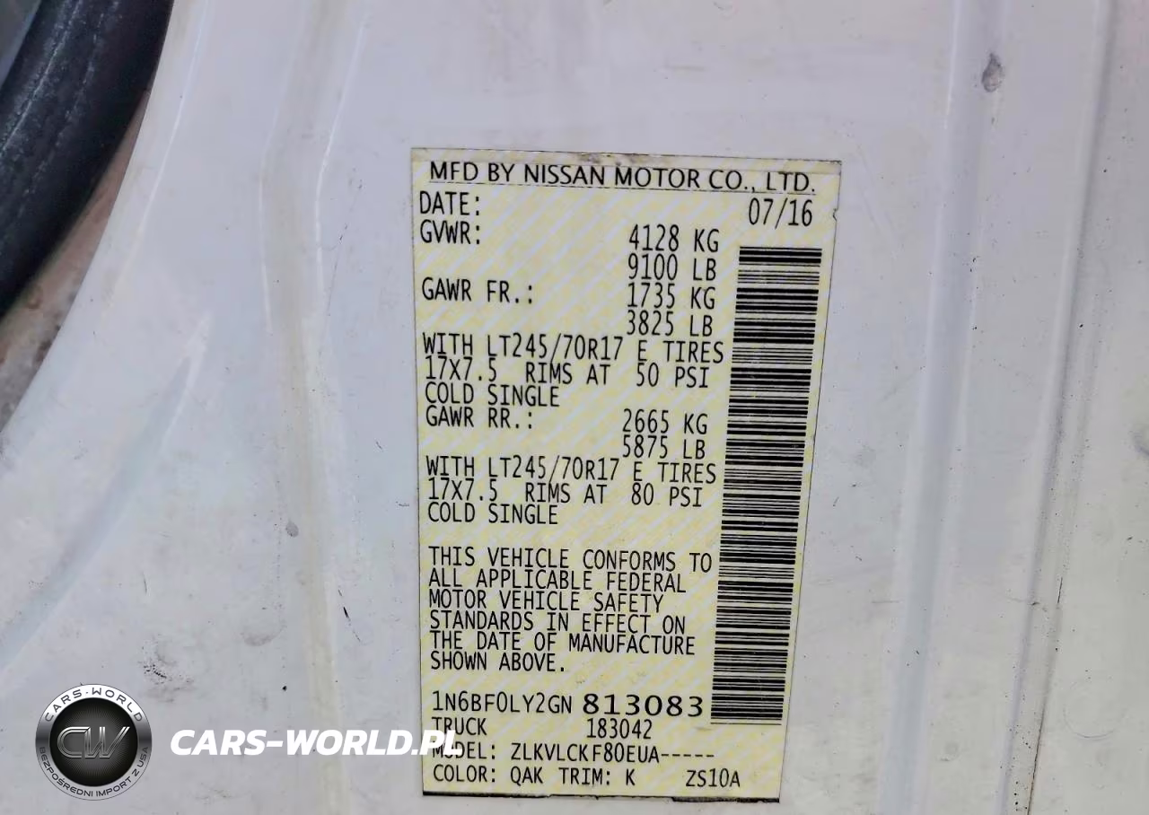 2016 Nissan Nv2500 Delivery Van VIN:1N6BF0LY2GN813083 - 12