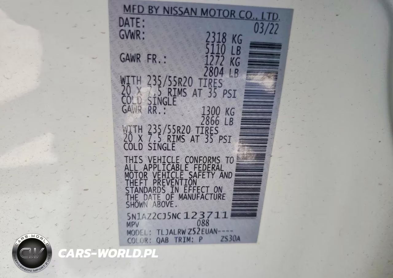 2022 Nissan Murano Sl VIN:5N1AZ2CJ5NC123711 - 13