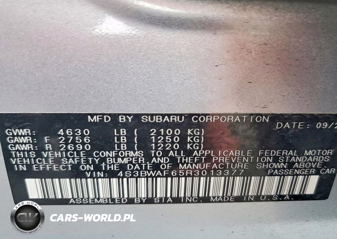 2024 Subaru Legacy Premium VIN:4S3BWAF65R3013377 - 12