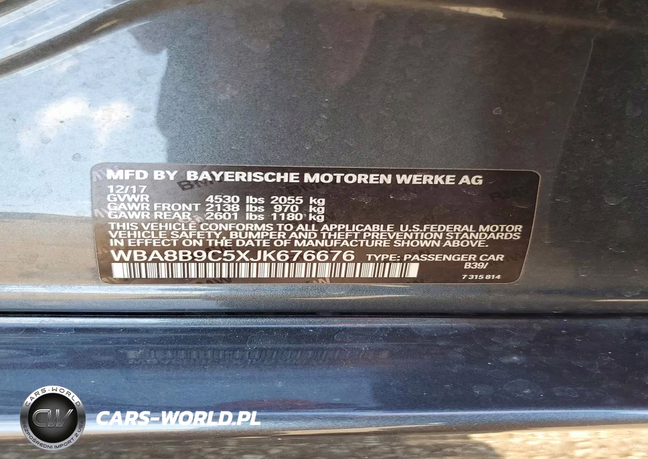 2018 BMW 330 I VIN:WBA8B9C5XJK676676 - 12