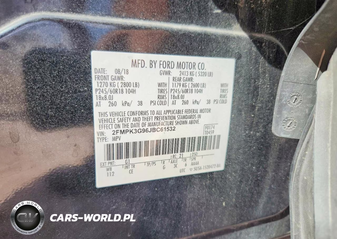 2018 Ford Edge Se VIN:2FMPK3G96JBC61532 - 13