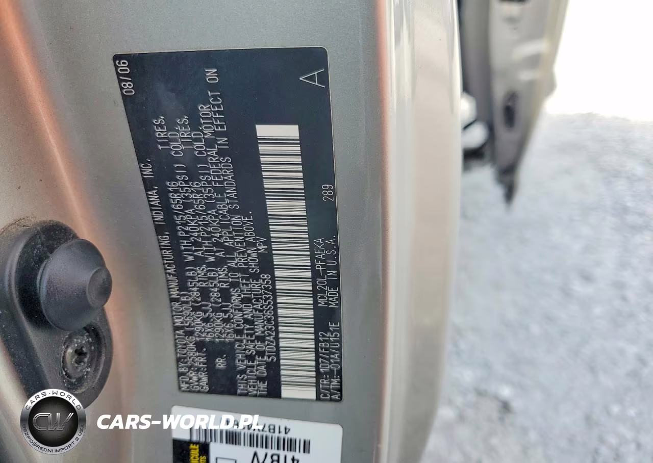 2006 Toyota Sienna Ce 7 Passenger VIN:5TDZA23C36S537358 - 13