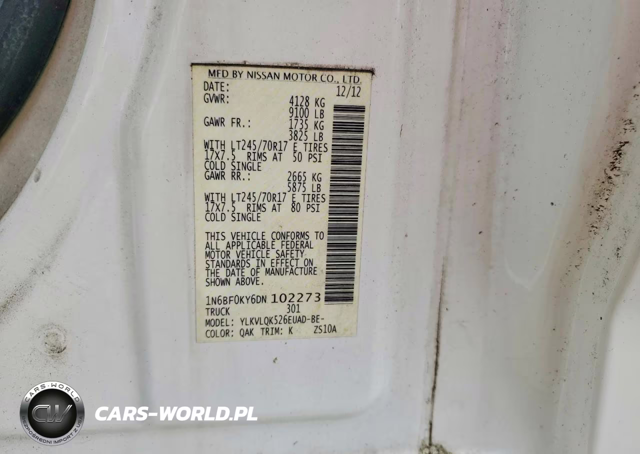 2013 Nissan Nv1500 Delivery Van VIN:1N6BF0KY6DN102273 - 14