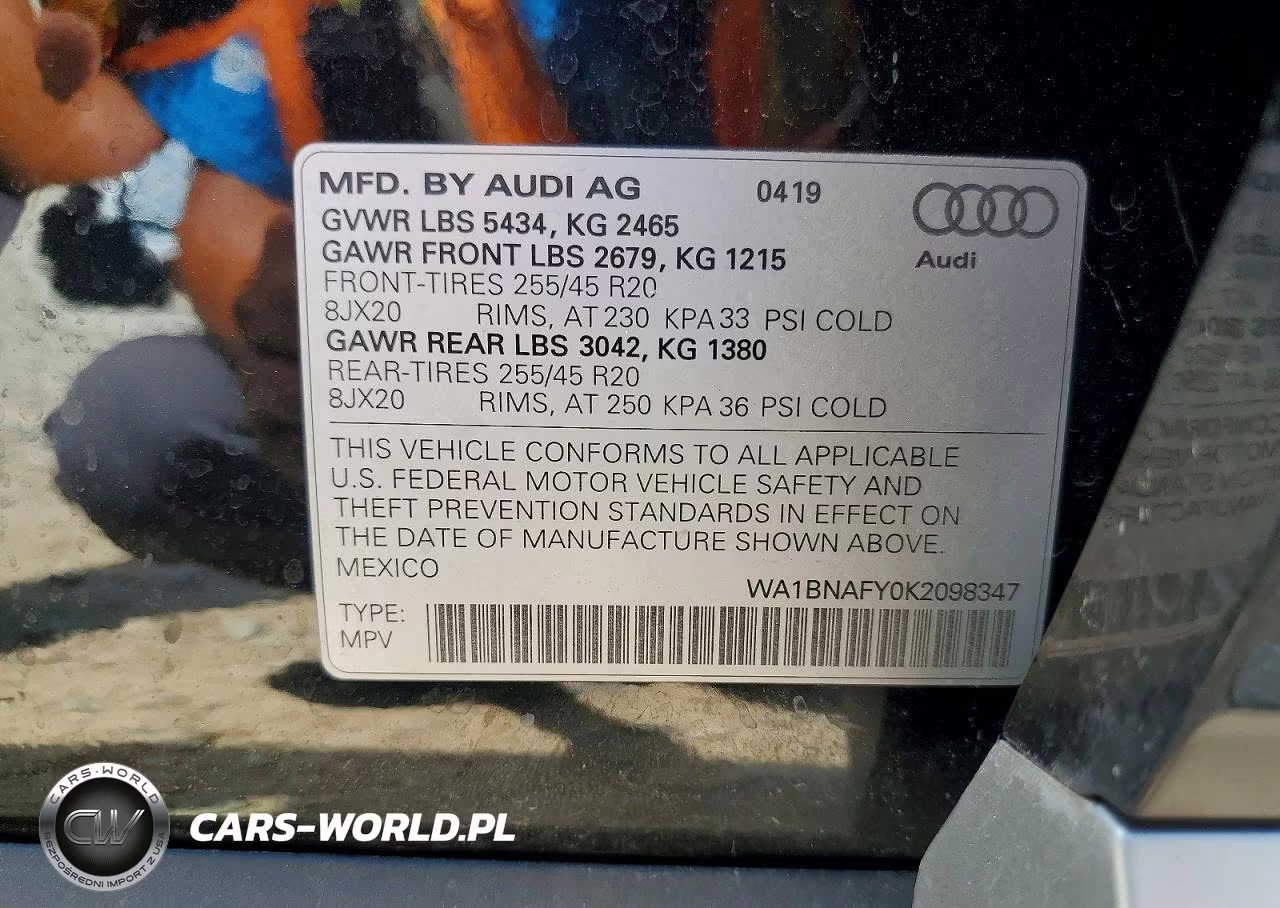 2019 Audi Q5 Premium Plus VIN:WA1BNAFY0K2098347 - 13