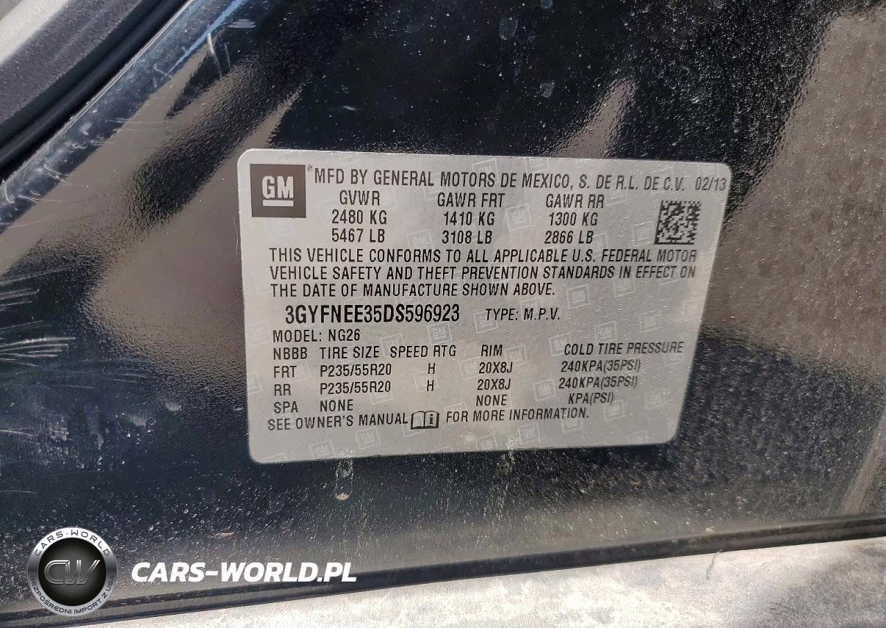 2013 Cadillac Srx Premium Collection VIN:3GYFNEE35DS596923 - 13