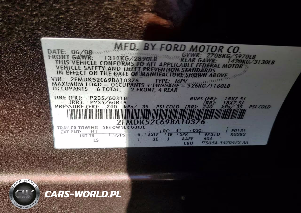 2009 Ford Flex Sel VIN:2FMDK52C69BA10376 - 13