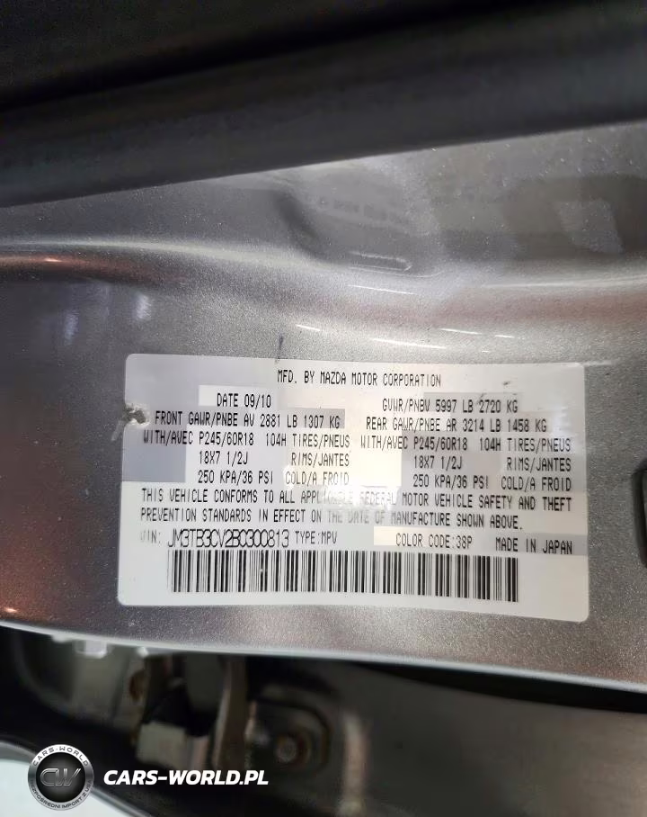 2011 Mazda Cx-9 VIN:JM3TB3CV2B0300813 - 13