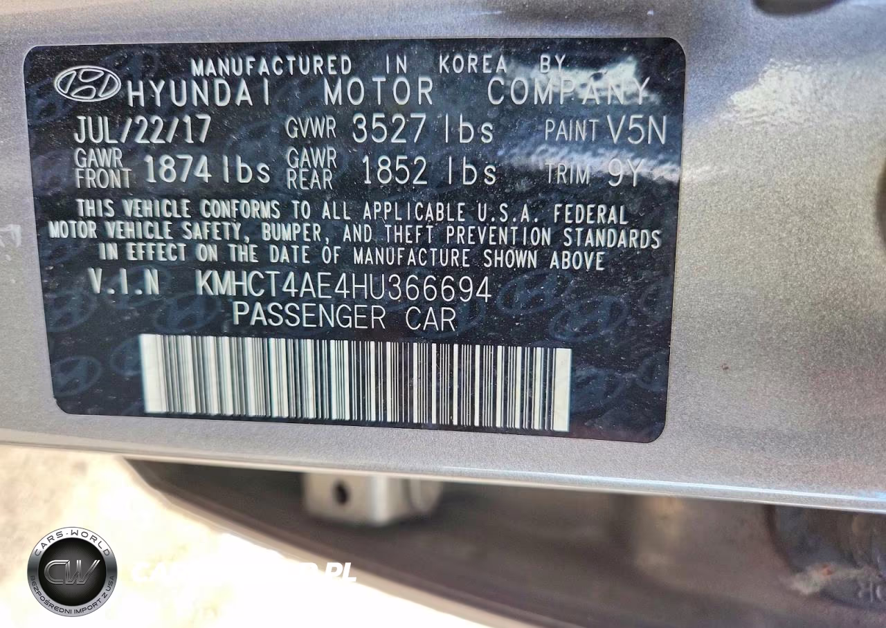 2017 Hyundai Accent Se VIN:KMHCT4AE4HU366694 - 12