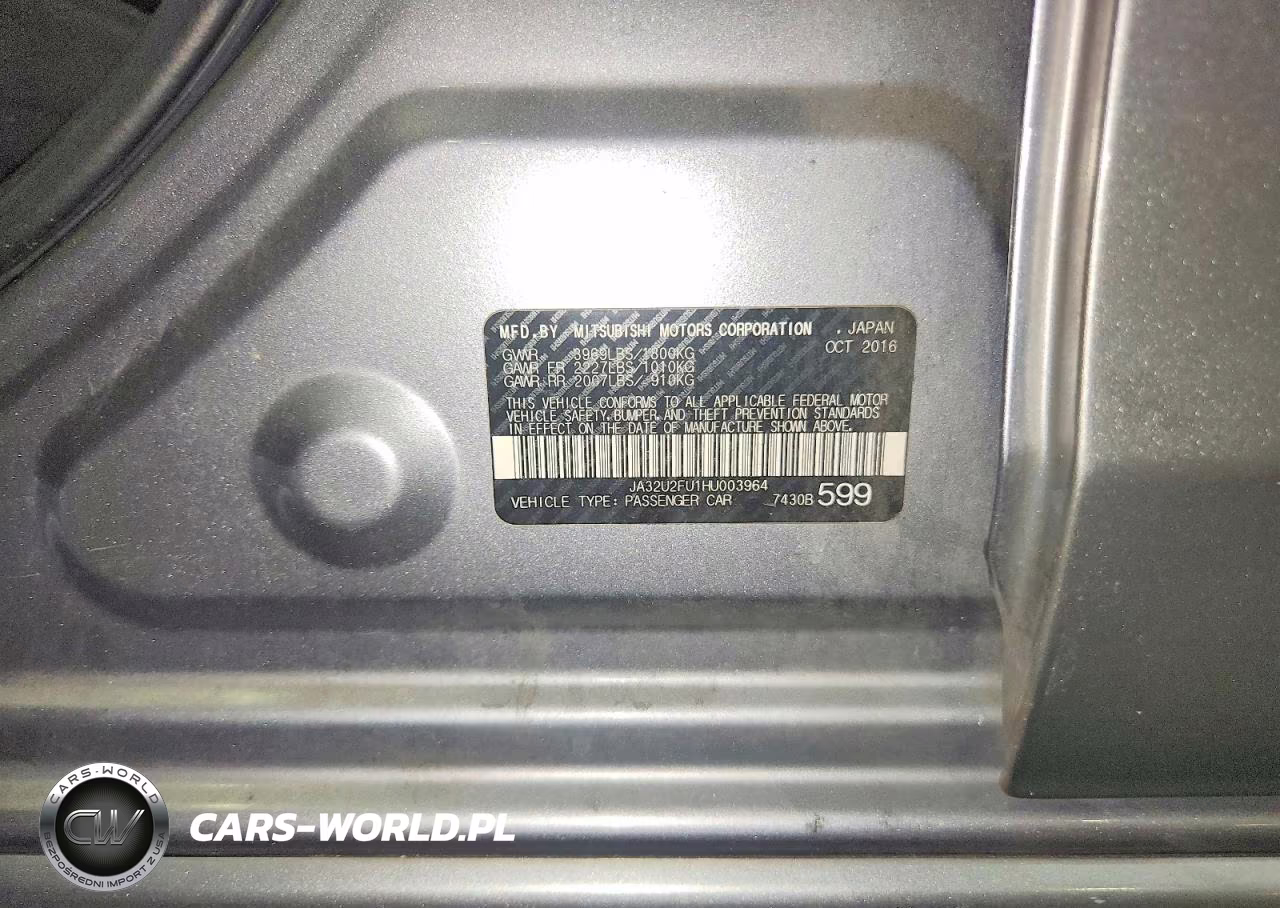 2017 Mitsubishi Lancer Es VIN:JA32U2FU1HU003964 - 12