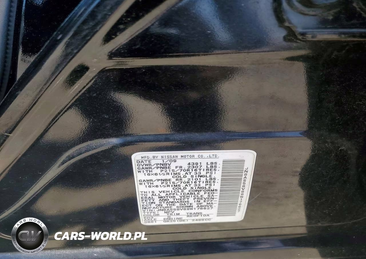 2009 Nissan Rogue S VIN:JN8AS58V89W176627 - 12