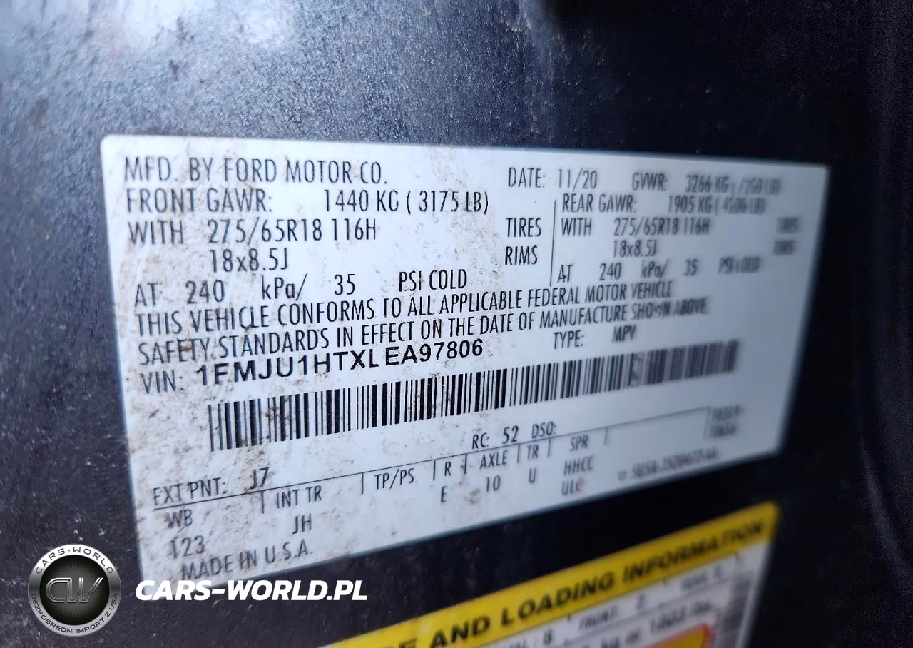 2020 Ford Expedition Xlt VIN:1FMJU1HTXLEA97806 - 13